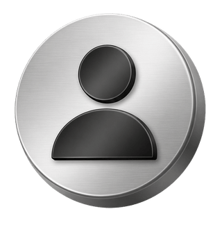 Dekoratives 3D-Symbol eines silbernen Nutzer-Avatars auf der FAQ-Seite